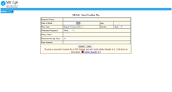Desktop Screenshot of custombi.sbilife.co.in